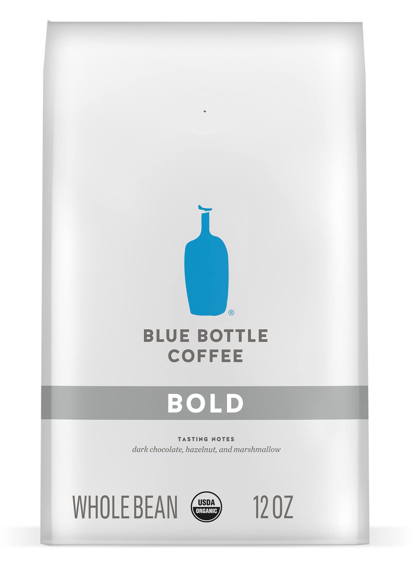Blue Bottle Whole Bean Organic Coffee  Bold  Dark Roast  12 Ounce bag (Pack of 6)