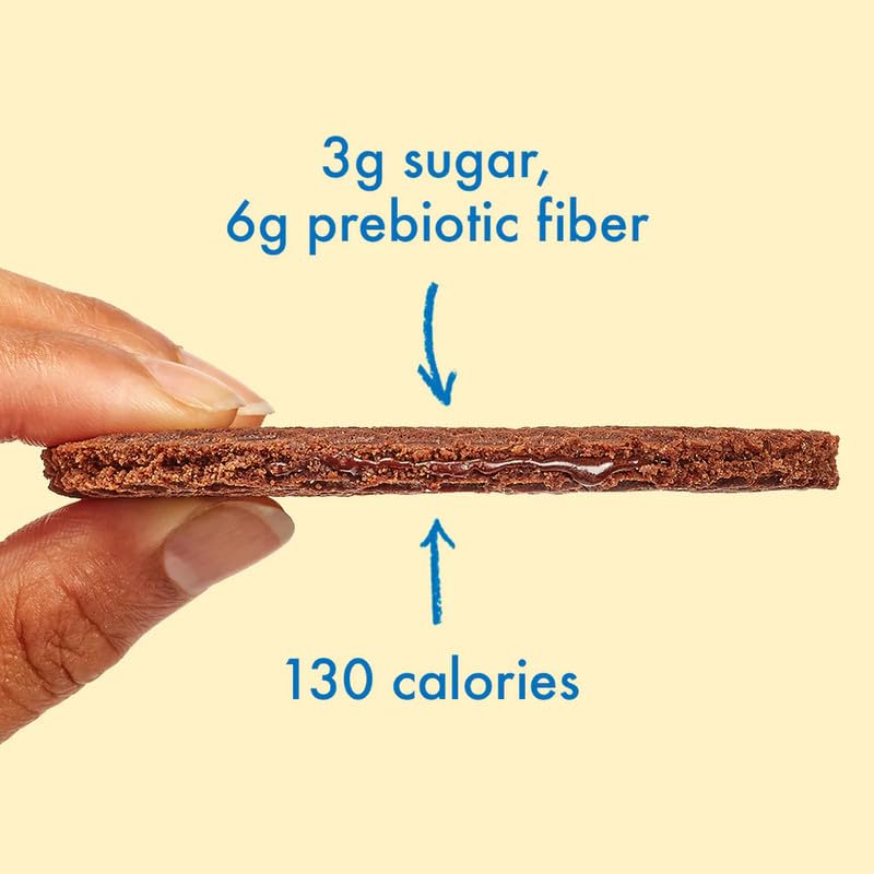 Rip Van Wafels Chocolate Brownie Stroopwafels - Healthy Snacks - Non Gmo Snack - Keto Friendly - Office Snacks - Low Sugar (3G) - Low Calorie Snack - 1.16 Ounce (Pack Of 12)