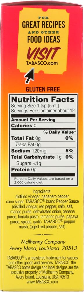 TABASCO Habanero Sauce - Spicy Pepper Sauce - 2 Fl Oz (Pack of 2)