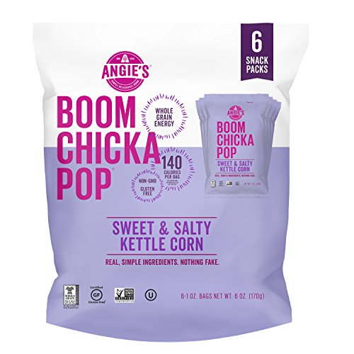 Angie   S Boomchickapop Sweet & Salty Kettle Corn Popcorn, 1 Ounce Bag (Pack Of 6)