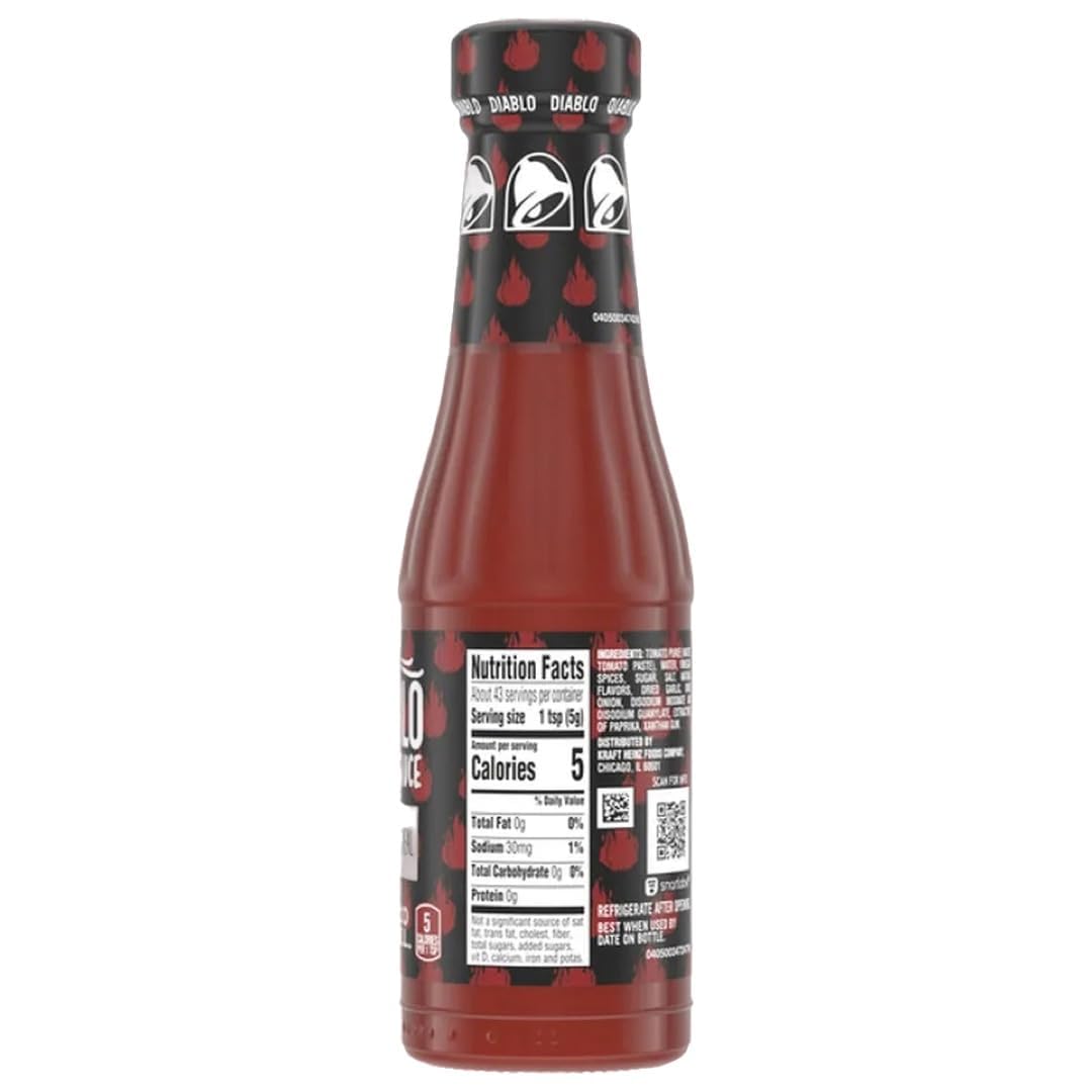 Generic Taco Bill Diablo Hot Sauce, (2 Pack) 7.5Oz Bottles
