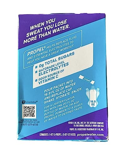 Gatorade Propel Zero Powder Packets Grape, 10-Count (Pack Of 6)