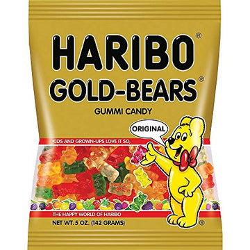 Haribo, Gummi Candies, Gold Bears, 5Oz Bag- 6 Pack