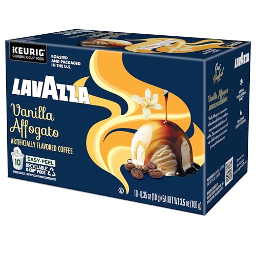 Lavazza Vanilla Affogato Coffee  Single Serve Keurig K-Cup Pods  Flavored Coffee  60-Count Box (6 Packs of 10)
