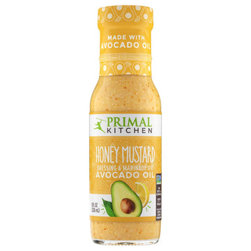 Primal Kitchen Honey Mustard Vinaigrette & Marinade Salad Dressing Made With Avocado Oil, Certified Paleo & Keto Certified, 8 Fluid Ounces