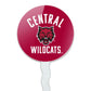 GRAPHICS & MORE Cupcake Picks Set of 6, Acrylic, Central Washington University, One Size, Model CUPCAKE.ROUND.CLCCWU.Z008874