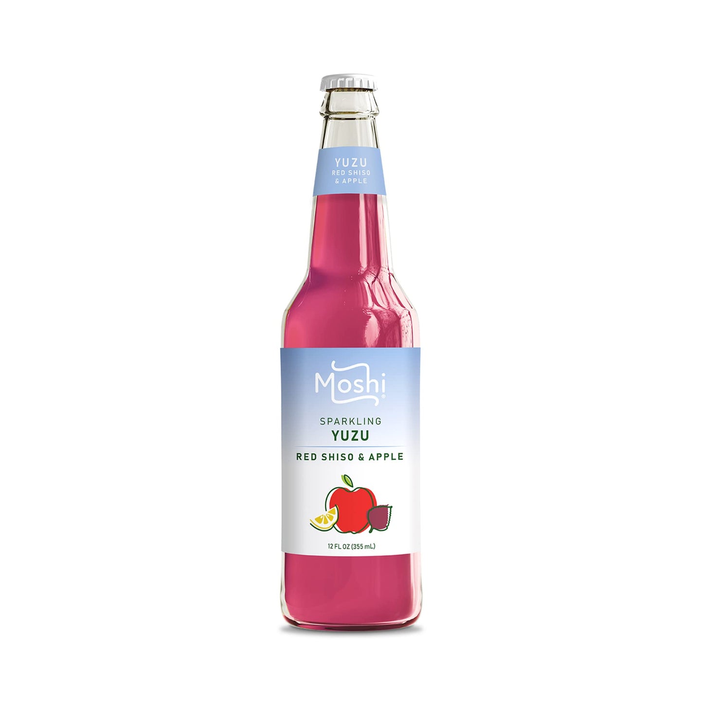 Moshi Sparkling Drinks - Red Shiso & Apple Yuzu, 12 Bottles, Model 1021232