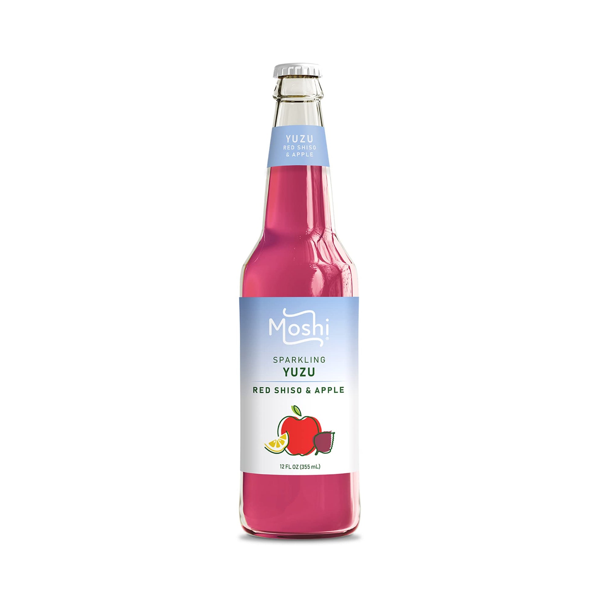 Moshi Sparkling Drinks - Red Shiso & Apple Yuzu, 12 Bottles, Model 1021232