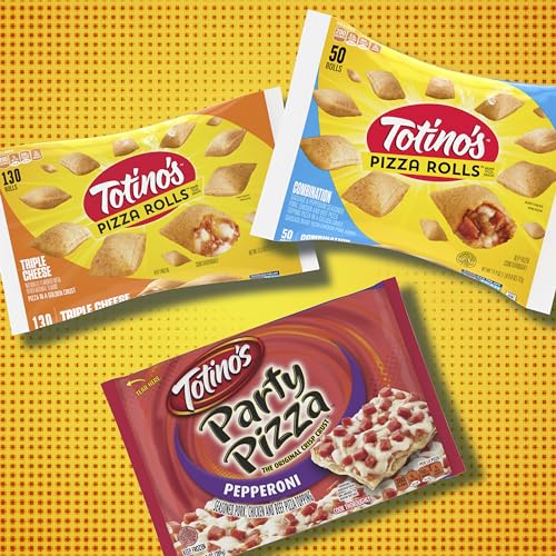 TotinoS Pizza Rolls, Pepperoni Flavored, Frozen Snacks, 50 Rolls, 24.8 Oz