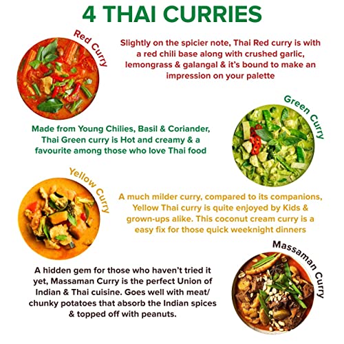 El The Cook Massaman Thai Curry Paste | 100% Veg & Natural | Make Restaurant Style Chicken,Fish,Prawn,Vegetable,Tofu Thai Curry