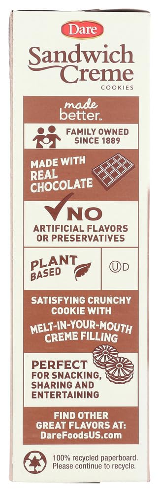 Dare Foods Fudge Chocolate Creme Cookies 3 /10.2 oz Boxes