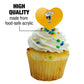 GRAPHICS & MORE Cupcake Picks Set of 6, Acrylic, Northern Arizona University Heart Love Design