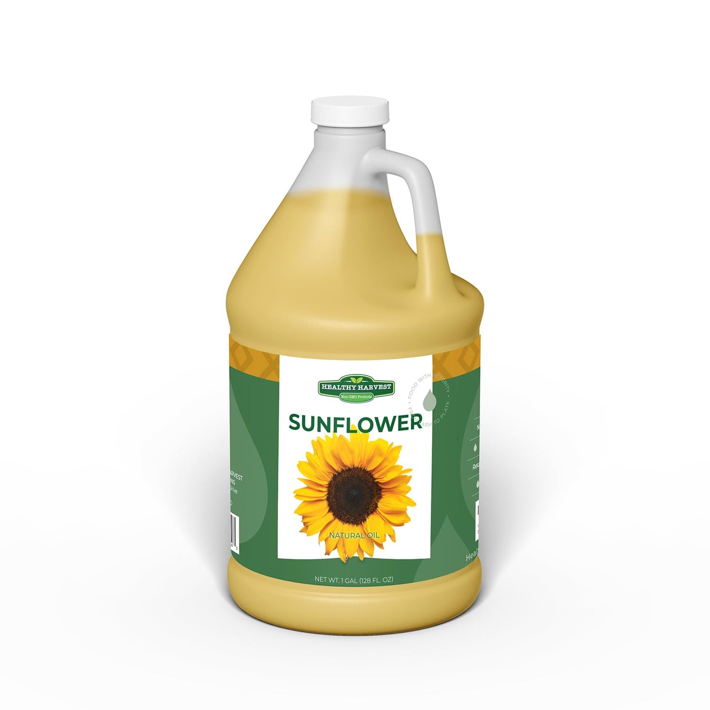 Healthy Harvest Non-GMO Sunflower Oil - Healthy Cooking Oil for Cooking, Baking, Frying & More - Naturally Processed to Retain N