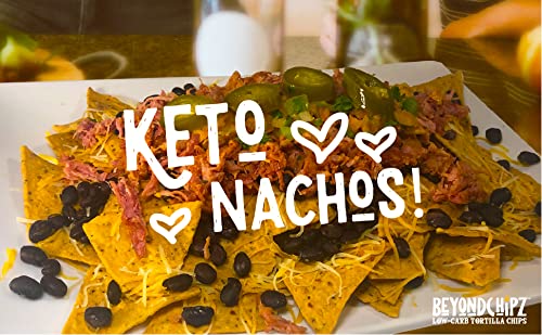 Beyondchipz Low Carb Tortilla Chips, Screamin' Onion, Keto Friendly, Gluten Free, 5.3Oz Bag, Pack Of 2