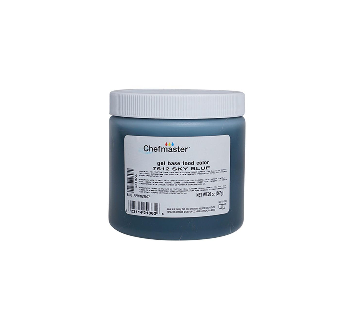 Chefmaster Sky Blue Gel Food Coloring | Vibrant Color | Professional-Grade Dye for Icing, Frosting, Fondant | Baking & Decoratin