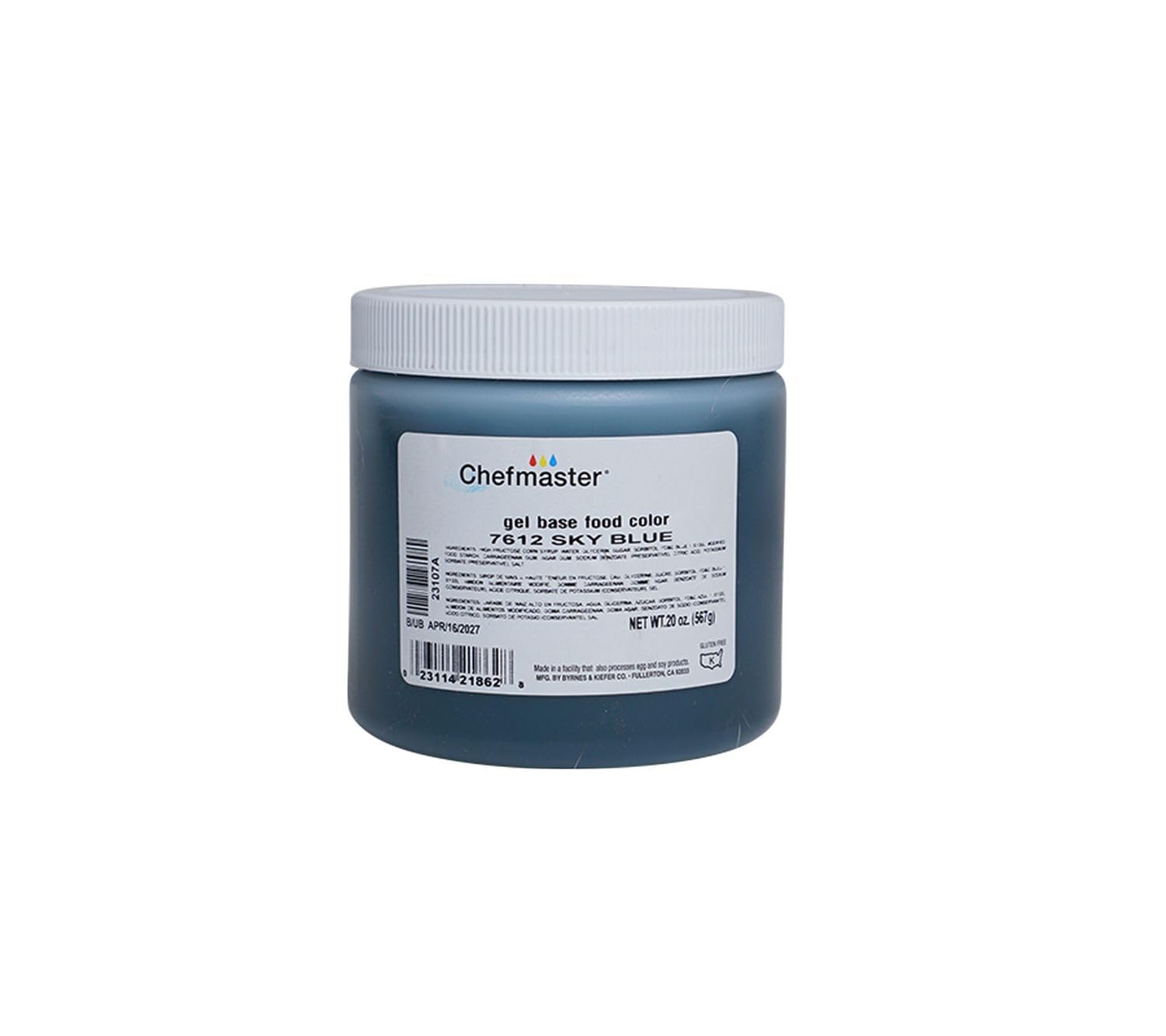 Chefmaster Sky Blue Gel Food Coloring | Vibrant Color | Professional-Grade Dye for Icing, Frosting, Fondant | Baking & Decoratin