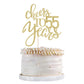 Qertesl Gold Glitter Cheers to 55 years Cake topper, Happy 55th Birthday Cake Decorations,Perfect for 55 Years Cake Decorating,W