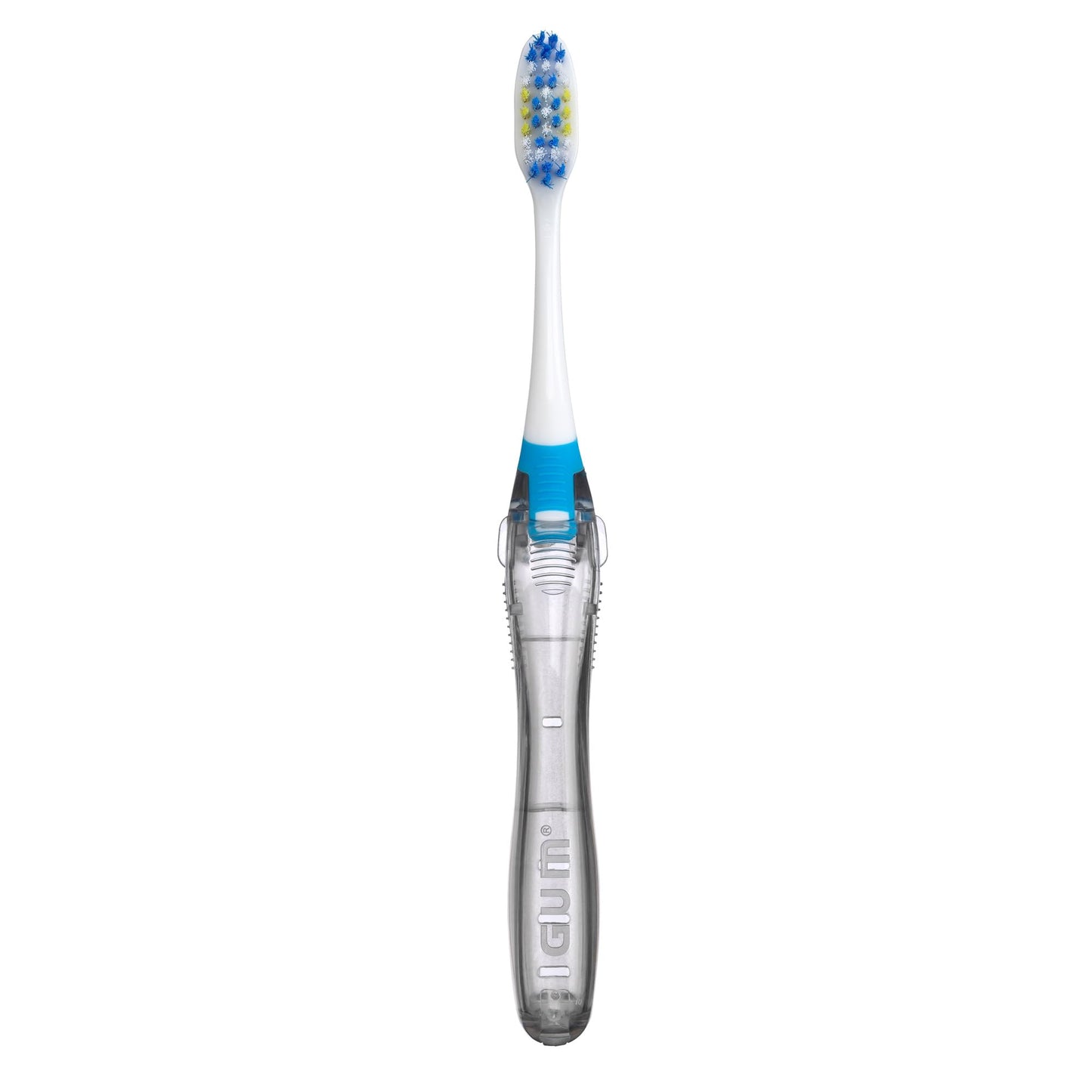 Gum Travel Toothbrush With Antibacterial Bristles, Folding Handle, Soft Bristles, Compact, 2 Count