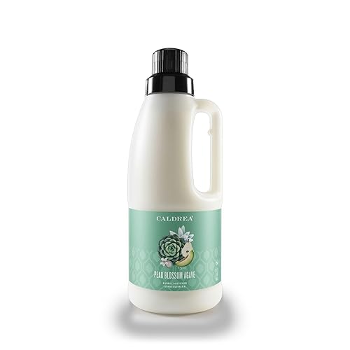 Caldrea Liquid Fabric Softener, Plant Derived, Helps Remove Static And Wrinkles, Pear Blossom Agave Scent, 32 Oz (Packaging May