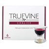 TrueVine Chalice Communion Cups and Wafer Set - Prefilled with Unleavened Bread & Grape Juice - 6 Count - Red