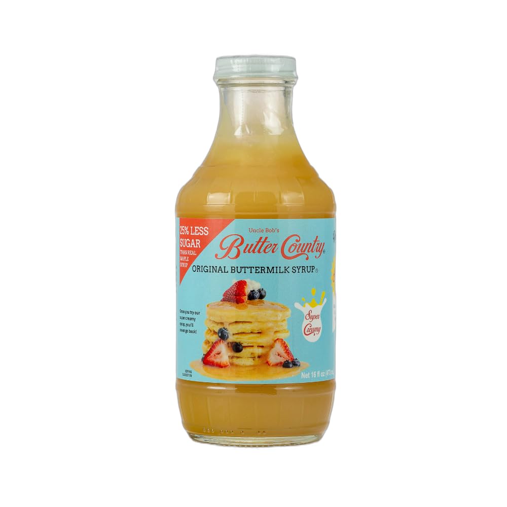 Butter Country Rich & Creamy Buttermilk Syrup | Original Buttermilk Flavor | No Artificial Flavors, No Corn Syrup, Gluten-Free,