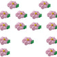 OCREME Royal Icing Sugar Flower Decorations Set of 15 - 1 Inch Pink for Cakes, Cupcake Toppers - Model OCRIF-40