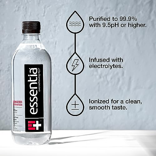 Essentia Water LLC, Ionized Alkaline Bottled Water; 99.9% Pure, Infused with Electrolytes, 9.5 pH or Higher a Clean, Smooth Tast