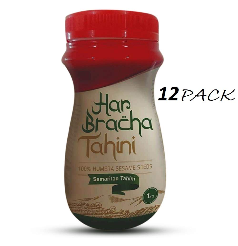 Har Bracha Tahini Paste, 100% Natural, Vegan & Kosher, 17.6 oz (Pack of 12)