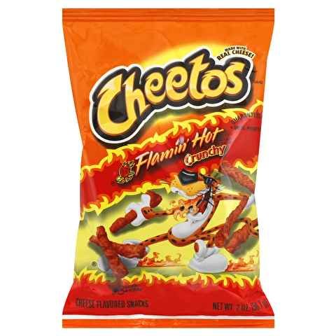 Cheetos Hot Crunchy Cheese Snacks, 2 Ounce - 64 per pack - 1 each.