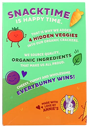 Annies Cheesy Cheddar Crackers With Organic Hidden Veggies, 7.5 oz