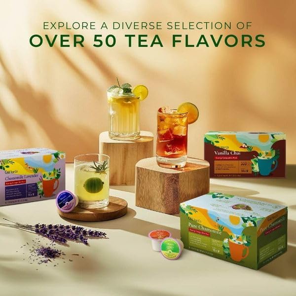 Gya Tea Co Ginger Peach Black Tea Pods, Caffeinated, 16 Count, Enjoy Hot or Iced