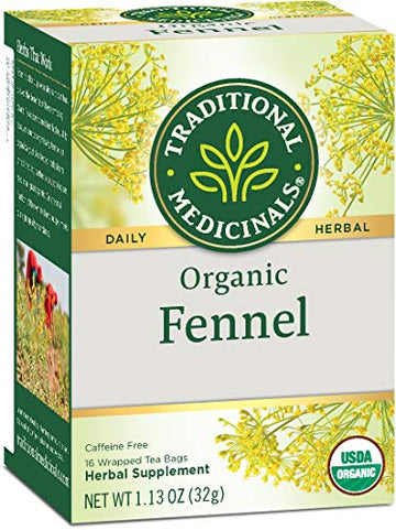 Traditional Medicinals Tea, Organic Fennel, Promotes Healthy Digestion, 16 Tea Bags