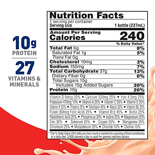 BOOST Original Nutritional Drink, Creamy Strawberry, 8 Fl Oz, Pack of 24