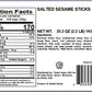 Yupik Salted Sesame Sticks, 2.2 Lb (Pack Of 6)