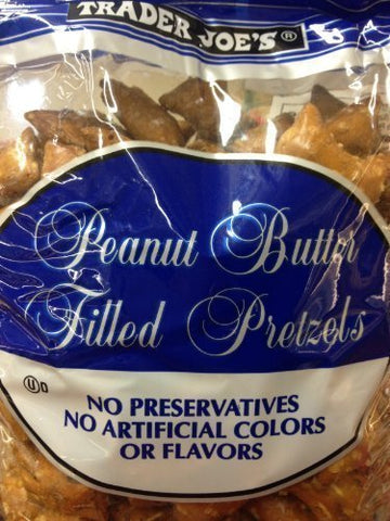 Trader Joes Peanut Butter Filled Pretzels (4 Pounds Total) No Preservatives No Artificial Colors, 4 x 16oz