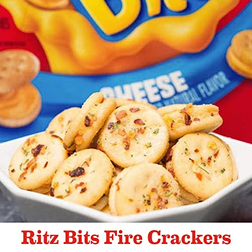RITZ Bits Cheese Sandwich Crackers, Bulk Lunch Snacks, 48 Snack Packs (4 Boxes)