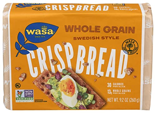 Wasa Crispbread Whole Grain, 9.2 Ounce (Pack of 4), Model 033617000026