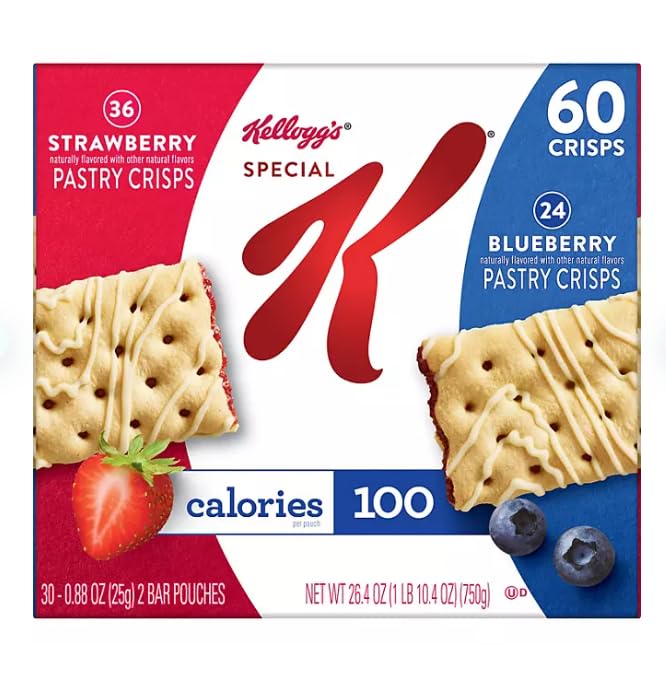 Special K Pastry Crisps, Strawberry And Blueberry (60 Ct.)