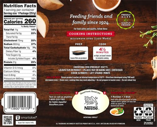 Stouffers Baked Chicken Frozen Meal,8.875 Ounce (Pack of 1)