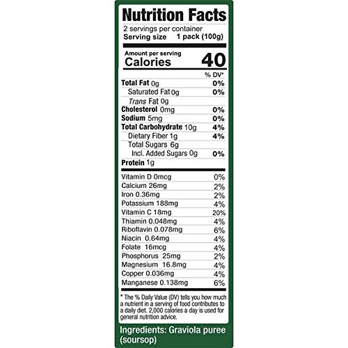 Amafruits Graviola Frozen Puree Pure And Unsweetened/Non-Gmo Certified/Immunity Support / 100% Natural Superfruit / 24 Packs X 3