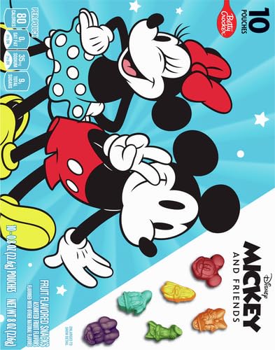 Disney Mickey And Friends Fruit Flavored Snacks, Treat Pouches, Gluten Free Snack, 10 Ct, 8 Oz