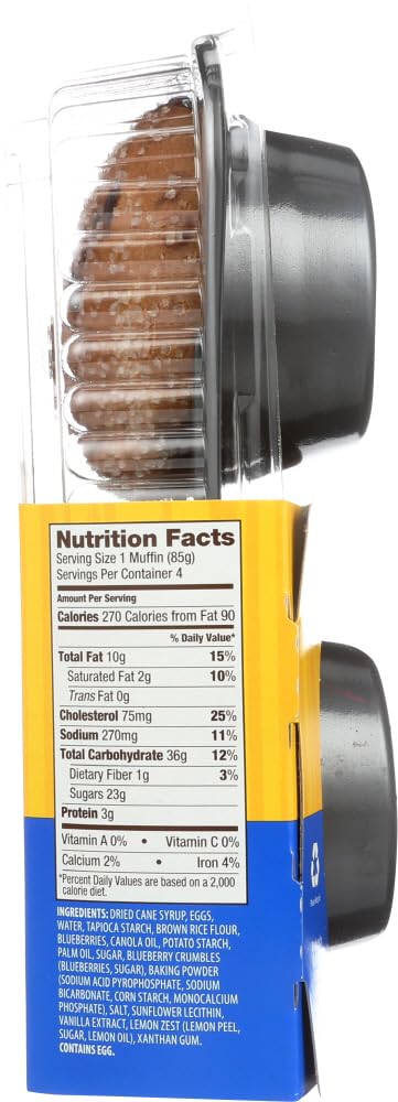 Udis Blueberry Muffin, 12 Ounce (Pack of 6)