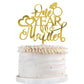 Qertesl Acrylic One Year Married Cake Topper - 1st Wedding Anniversary Cake Topper -Anniversary party Decorations,One Year Anniv