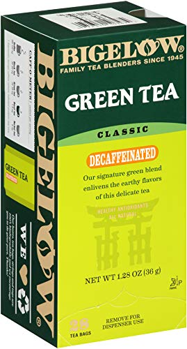 Bigelow Tea Decaffeinated Green Tea, 28-Count Boxes, Pack of 6, Caffeine-Free, Antioxidant-Rich, All Natural