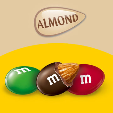M&M'S Almond Chocolate Candy Sharing Size 2.83-Ounce Pouch 18-Count Box