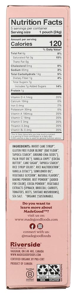 MadeGood Red Velvet Soft-Baked Cookies, 0.85oz Each, Organic Snacks