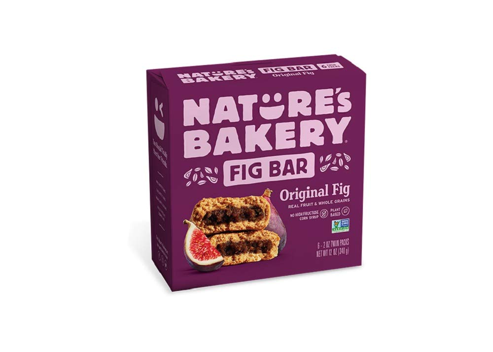 Nature's Bakery Whole Wheat Fig Bars, Original Fig, 1- 6 Count Box of 2 oz Twin Packs (6 Packs), Vegan Snacks, Non-GMO
