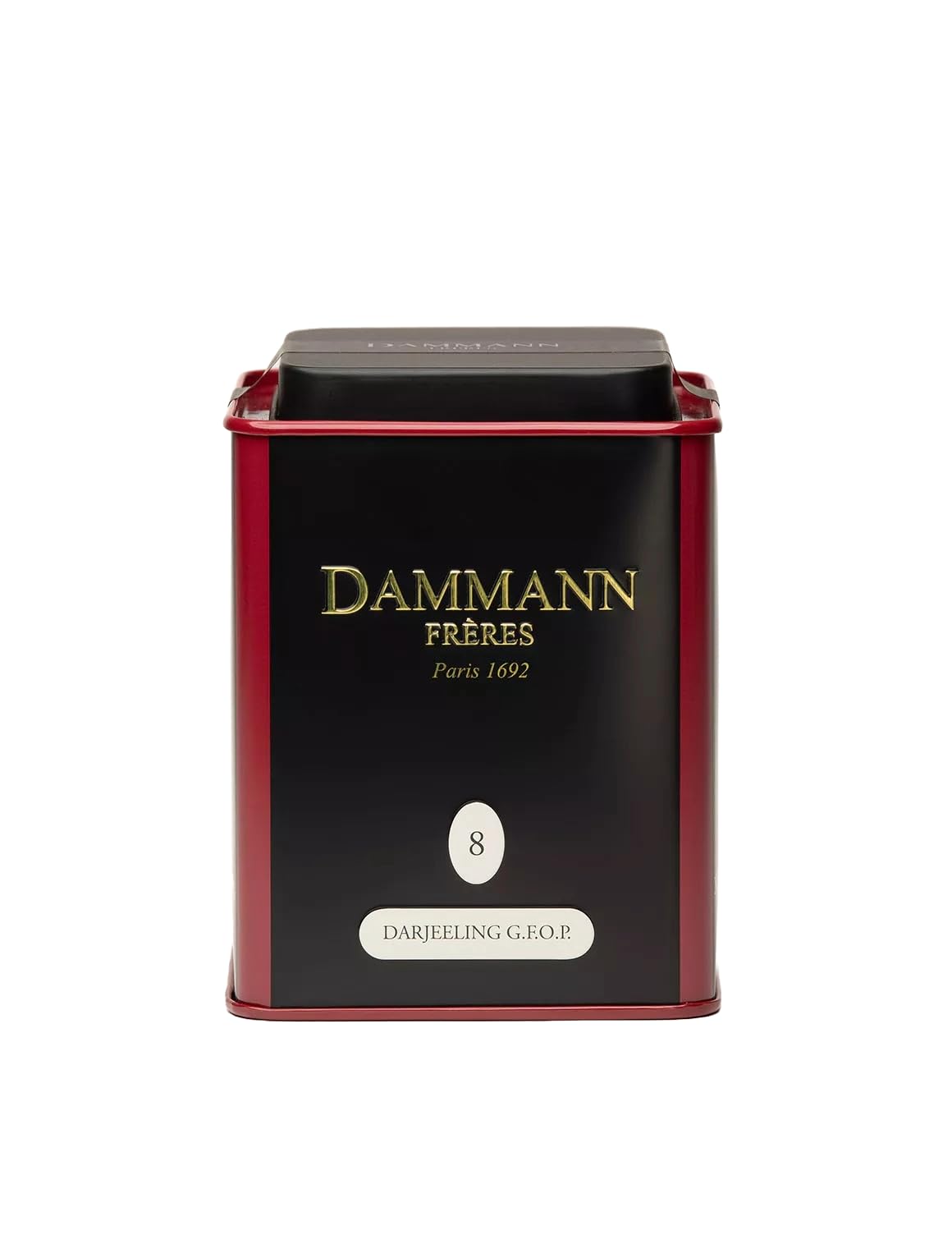 Dammann Freres Loose Leaf Black Tea, Peach & Almond Flavors, 3.5 Ounce Tin