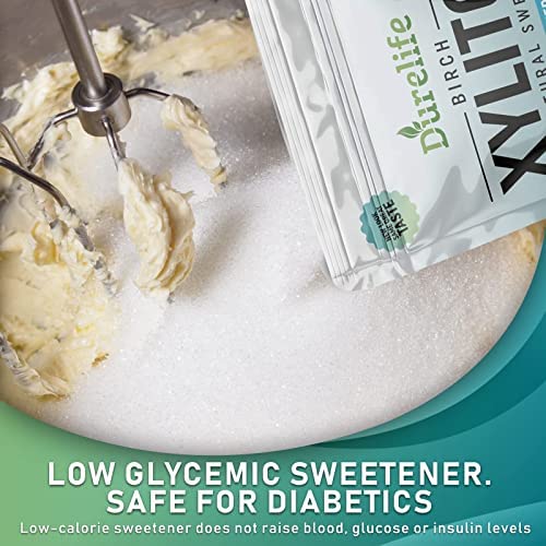 DureLife Xylitol Sugar Substitute, 100% Pure Birch, Non-GMO, Gluten-Free, 5 LB (80 OZ), Resealable Pouch