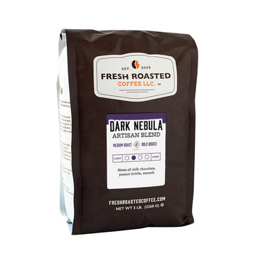 Fresh Roasted Coffee, Dark Nebula, 5 Lb (80 Oz), Medium Roast, Kosher, Whole Bean